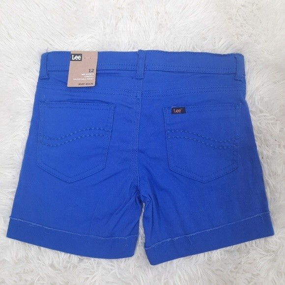Lee Mid-Rise Blue Shorts Size 12 - Picture 2 of 2